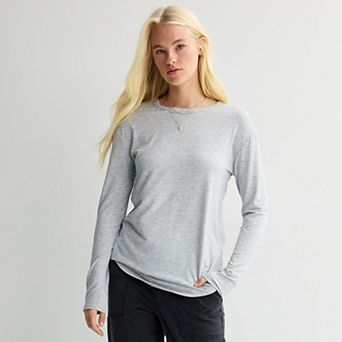 Juniors' SO® Long Sleeve Crew Tee