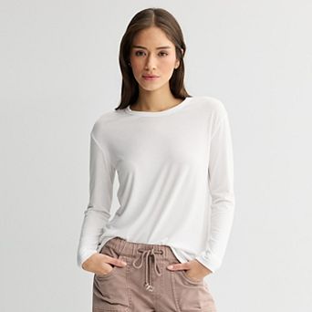 Juniors' SO® Long Sleeve Crew Tee