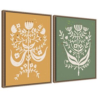 Bungalow Charm 2 pc Framed Canvas Wall Art Set by Vicky Yorke