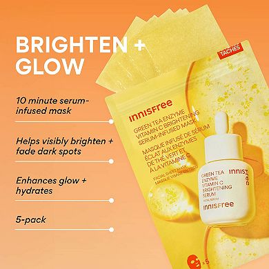 Vitamin C Brightening Serum-Infused Mask for Dark Spots