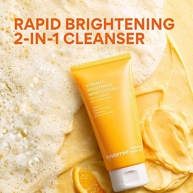 Vitamin C Brightening Daily Korean Mask-to-Foam Cleanser