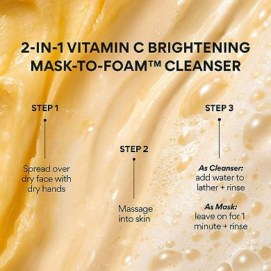 Vitamin C Brightening Daily Korean Mask-to-Foam Cleanser