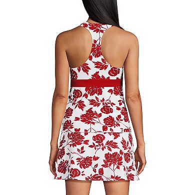 Women's Lands' End V-Neck Racerback Flutter Swim Top