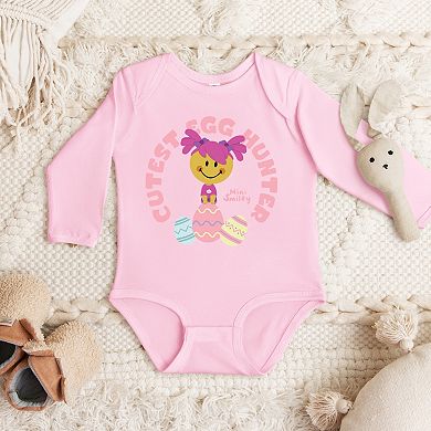Mini Smiley Cutest Egg Hunter - Baby Long Sleeve Bodysuit