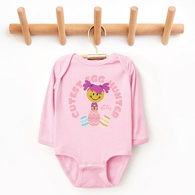 Mini Smiley Cutest Egg Hunter - Baby Long Sleeve Bodysuit
