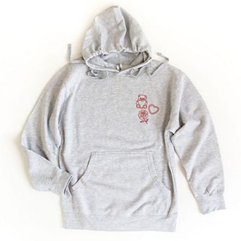 Embroidered Bear Hearts - Women's Graphic Hoodie
