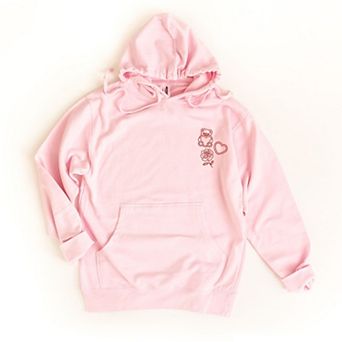 Embroidered Bear Hearts - Women's Graphic Hoodie