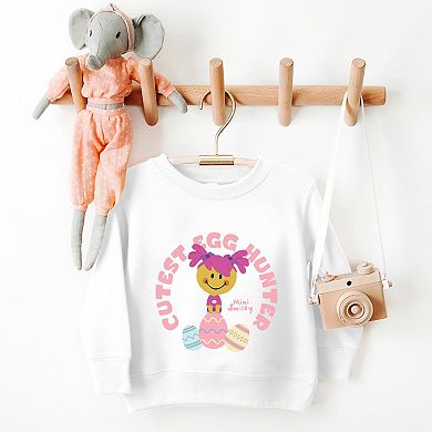 Mini Smiley Cutest Egg Hunter - Toddler Graphic Sweatshirt