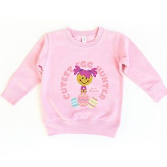 Mini Smiley Cutest Egg Hunter - Toddler Graphic Sweatshirt