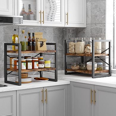 Adjustable 4-Tier Stackable Bookshelf - Space-Saving, Stylish, Portable