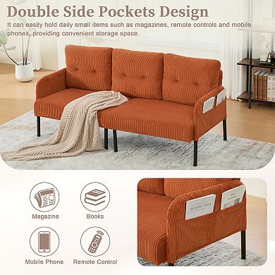 Merax 3-Seater Corduroy Sofa