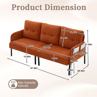 Merax 3-Seater Corduroy Sofa