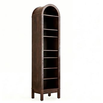 Arched Bookshelf, 70.9" Tall, 3 Adjustable Shelves, Space-saving, Sturdy