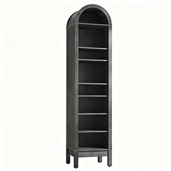 Arched Bookshelf, 70.9" Tall, 3 Adjustable Shelves, Space-saving, Sturdy