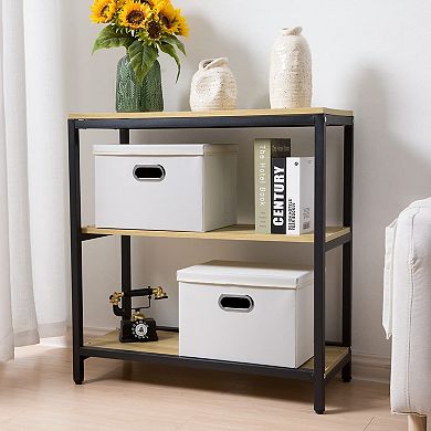 Collapsible Leather Fabric Storage Bins 5-Pack for Home/Office