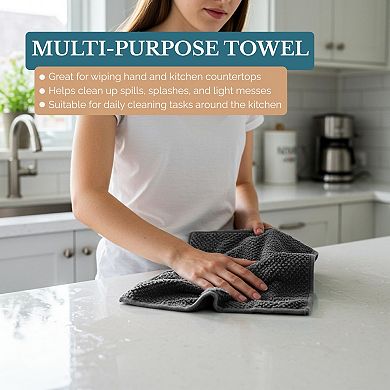 8pc Cotton Kitchen Towels: 4x16"x26", 4x13"x13" - Absorbent, Durable, Multi-Purpose