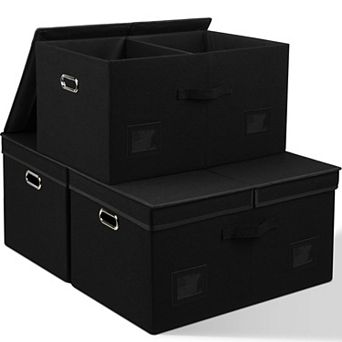 Extra Large Collapsible Storage Bins with Lids - 3 Pack