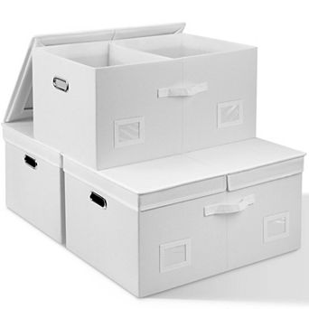 Extra Large Collapsible Storage Bins with Lids - 3 Pack