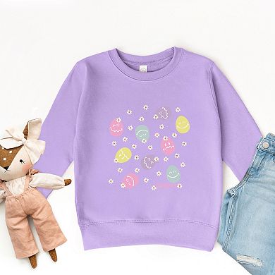 SmileyWorld Egg Flower Collage - Toddler Graphic Sweatshirt