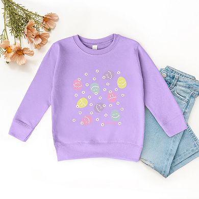 SmileyWorld Egg Flower Collage - Toddler Graphic Sweatshirt