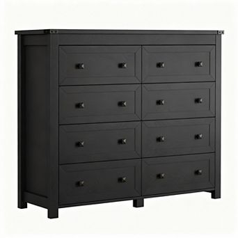 8-Drawer Modern Dresser with TV Stand for Bedrooms and Living Rooms