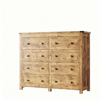 8-Drawer Modern Dresser with TV Stand for Bedrooms and Living Rooms