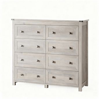 8-Drawer Modern Dresser with TV Stand for Bedrooms and Living Rooms