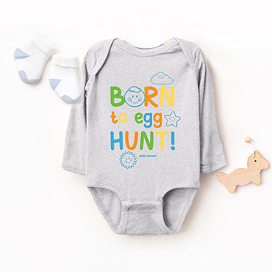 Mini Smiley Lumi Born To Egg Hunt - Baby Long Sleeve Bodysuit