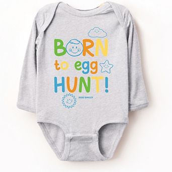 Mini Smiley Lumi Born To Egg Hunt - Baby Long Sleeve Bodysuit