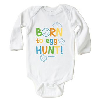 Mini Smiley Lumi Born To Egg Hunt - Baby Long Sleeve Bodysuit