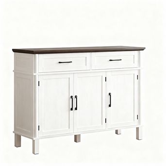 Buffet Cabinet with Drawers and Adjustable Shelves for Kitchen/Living Room