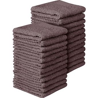 Cotton Wash Cloths - 24 Pack, Soft, Absorbent, Multi-Use