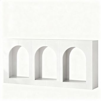 Console Table with 3 Arched Shelves for Entryway, Hallway, or Living Room