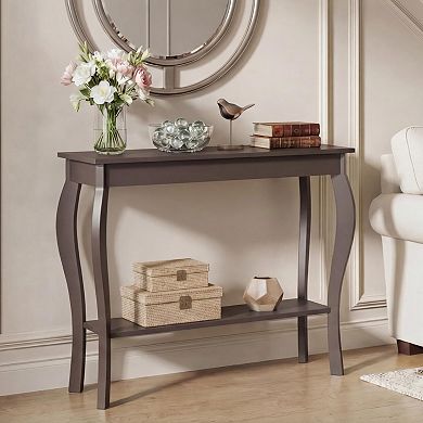 Curved Console Table - Space-Saving, Sturdy, Easy Assembly