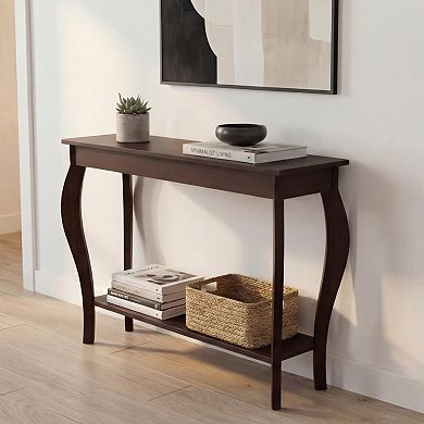 Curved Console Table - Space-Saving, Sturdy, Easy Assembly