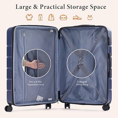 ABS Hard Shell Carry On Luggage with TSA Lock, Expandable, Dual Wheel, 29"