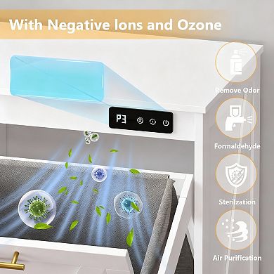 Dual Tilt-Out Trash Cabinet with Odor Control for Kitchen, Bathroom, Laundry