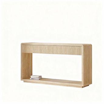 Boho Fluted Console Table for Entryway, Hallway, or Living Room