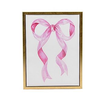 Bow Print Framed Canvas Wall Art