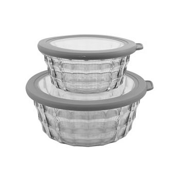 2 pc Clear Food Storage Container Set