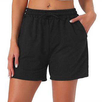 Women's Pajama Shorts Cotton Jersey Knit Adjustable Elastic Waist Bottoms with Pockets Loungewear