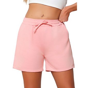 Women's Pajama Shorts Cotton Jersey Knit Adjustable Elastic Waist Bottoms with Pockets Loungewear