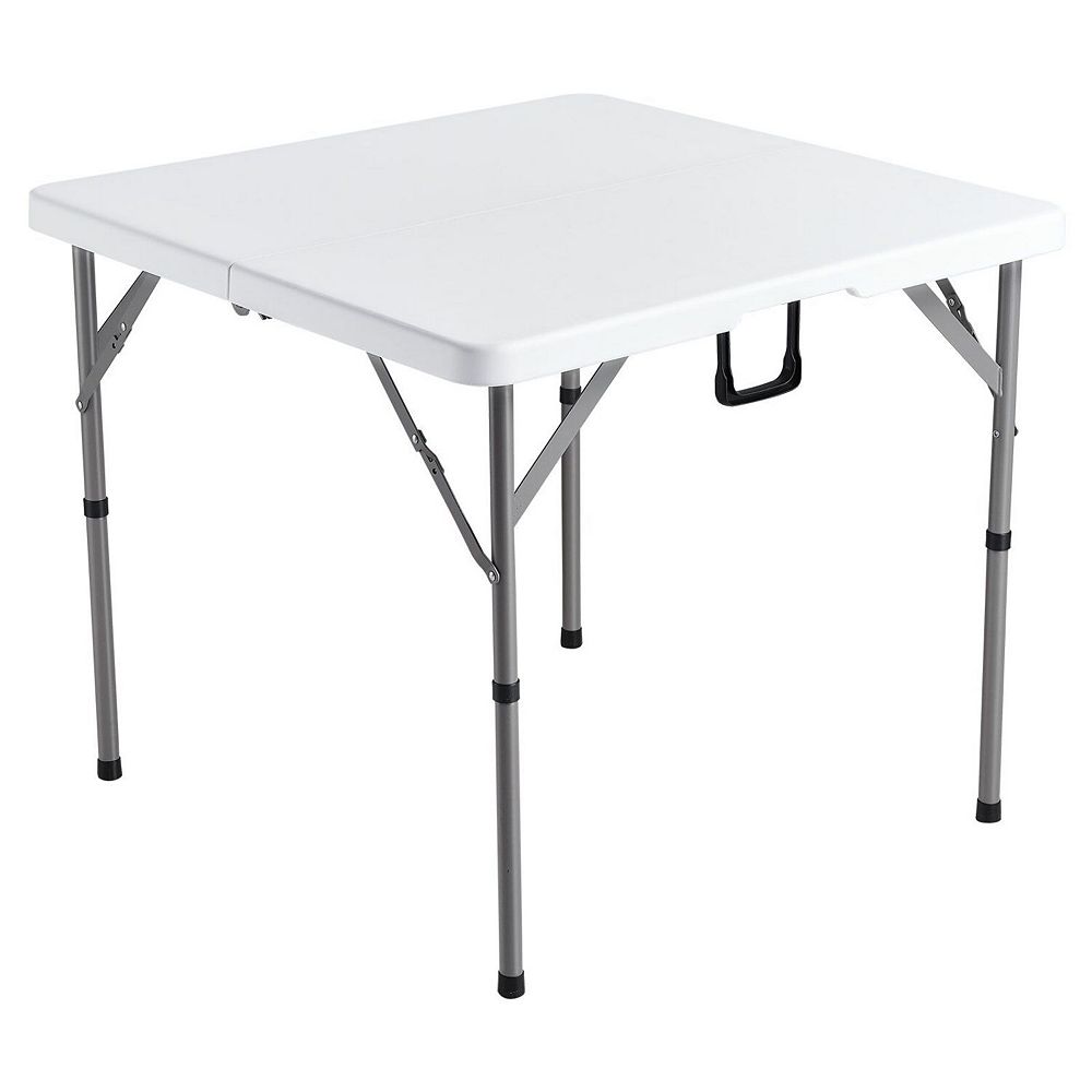 4-Player Folding Card Table with Handle, HDPE Top, and Rust-Resistant ...