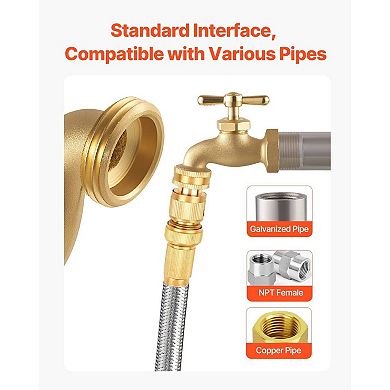 Versatile Outdoor Hose Bib for Irrigation, Garden Hoses, and Home Water Access - Golden