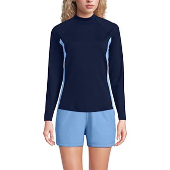 Women's Lands' End Long Sleeve Mock Neck Rashguard