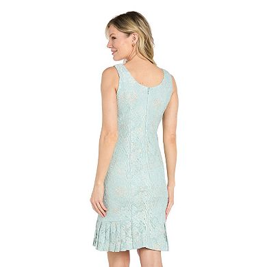 Women's R&M Richards 2-Piece Foil Lace Jacket & Dress Set