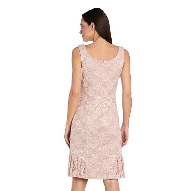 Women's R&M Richards 2-Piece Foil Lace Jacket & Dress Set