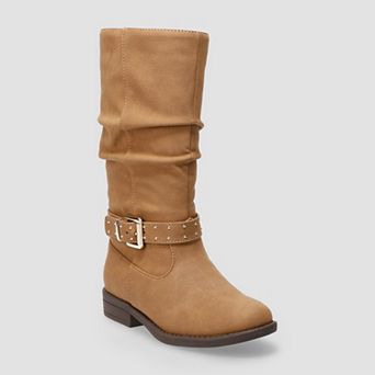 Sonoma Goods For Life® Little Kid Girls Belted Scrunch Boots