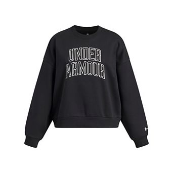 Girls 7-16 Under Armour Rival Fleece Varsity Oversized Crewneck Sweatshirt