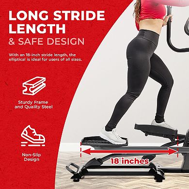 Sunny Health & Fitness Smart Premium Extra Long Stride Electro-Magnetic Elliptical
